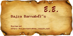 Bajza Barnabás névjegykártya