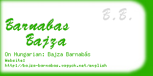 barnabas bajza business card