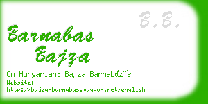 barnabas bajza business card